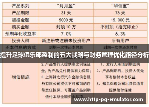 提升足球俱乐部盈利的五大战略与财务管理优化路径分析